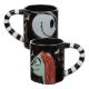Picture of The Nightmare Before Christmas Jack & Sally 20 oz. Sculpted Ceramic Mugs - Set of 2