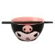 Picture of Kuromi 20 oz. Ceramic Ramen Bowl with Chopsticks