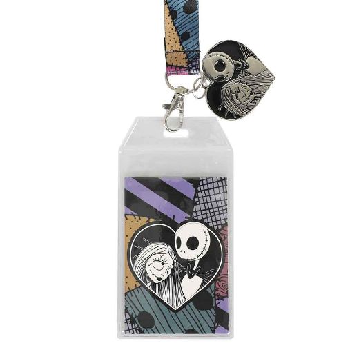 Picture of The Nightmare Before Christmas Jack & Sally Metal Charm Lanyard