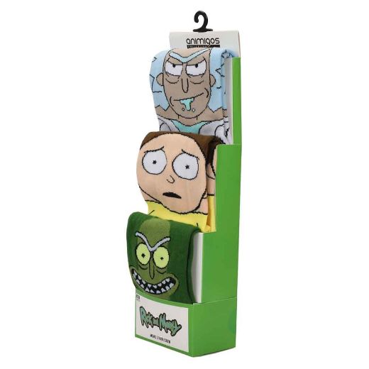 Picture of Rick & Morty Animigos 360 Character 3 Pair Crew Socks
