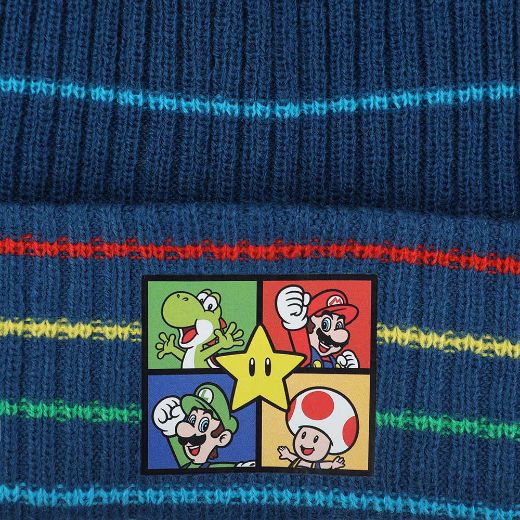 Picture of Super Mario Striped Beanie & Glove Combo