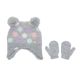 Picture of Little Me Polka Dot Poms Beanie & Mitten Set 
