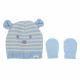 Picture of Little Me Blue Bear Beanie & Mitten Combo - Infant 3/9 M