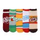 Picture of Dr. Pepper Retro Stripes Soda 5 Pair Ankle Socks