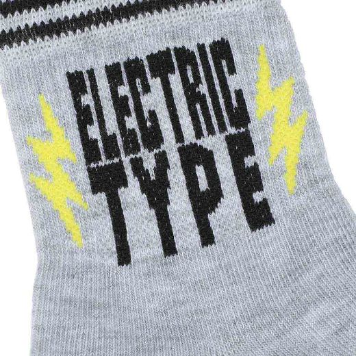 Picture of Pokemon Pikachu Electric Type 3 Pair Quarter Crew Socks