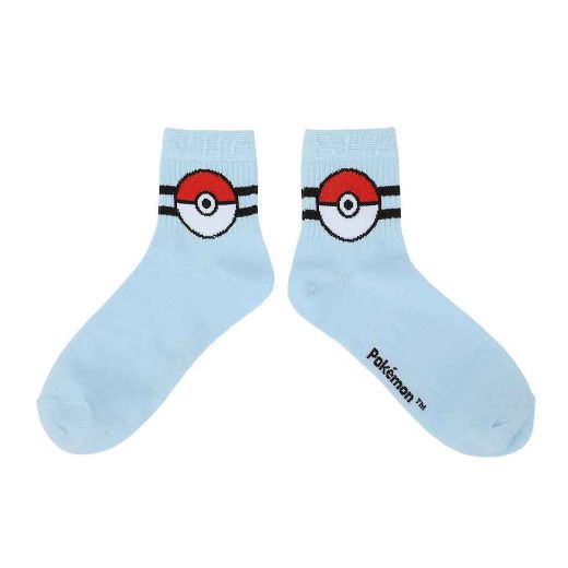 Picture of Pokemon Pikachu Electric Type 3 Pair Quarter Crew Socks