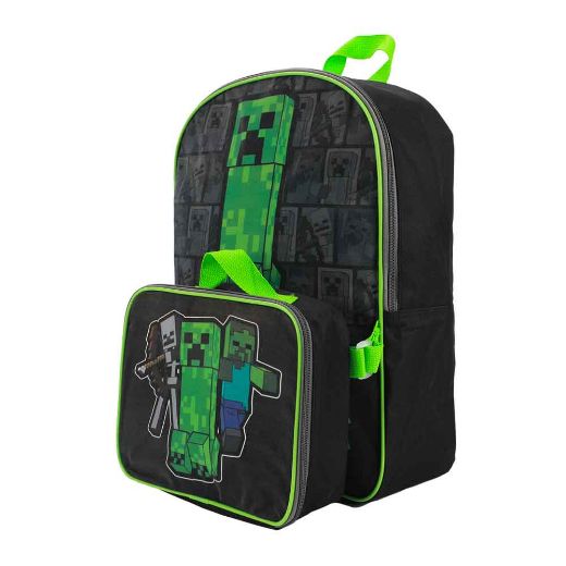 Picture of Minecraft Creeper Backpack with Lunch Tote