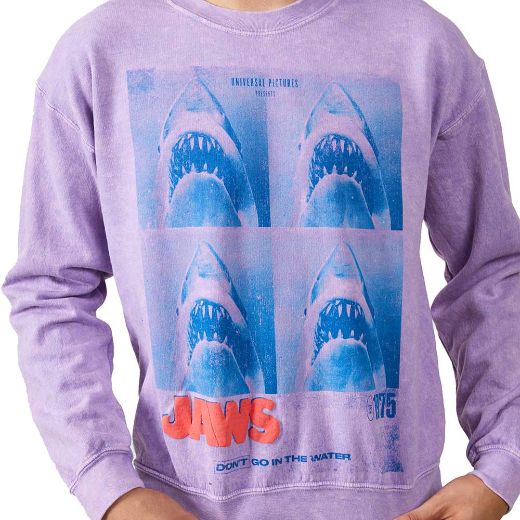 Picture of Jaws Lilac Washed Unisex Pre-pack Sweatshirt