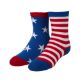 Picture of Americana Mismatched Youth Crew Socks