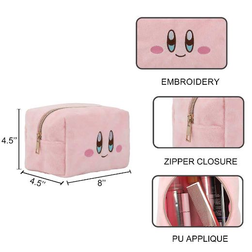 Picture of Kirby Plush Travel Cosmetic Bag