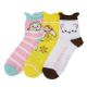 Picture of Bananya Junior's 3 Pair Quarter Crew Socks
