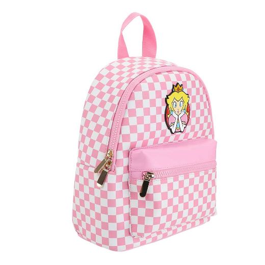 Picture of Super Mario Princess Peach Checkered Mini Backpack