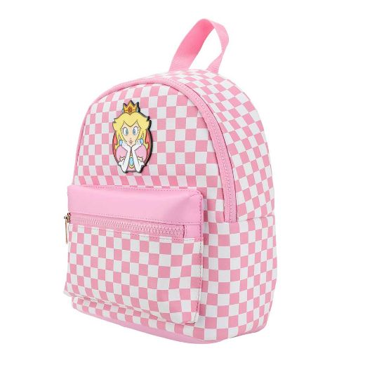 Picture of Super Mario Princess Peach Checkered Mini Backpack