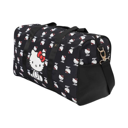 Picture of Hello Kitty AOP Black Travel Duffle Bag