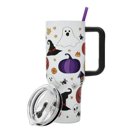 Picture of Bioworld Halloween Icons 40 oz. Stainless Steel Tumbler