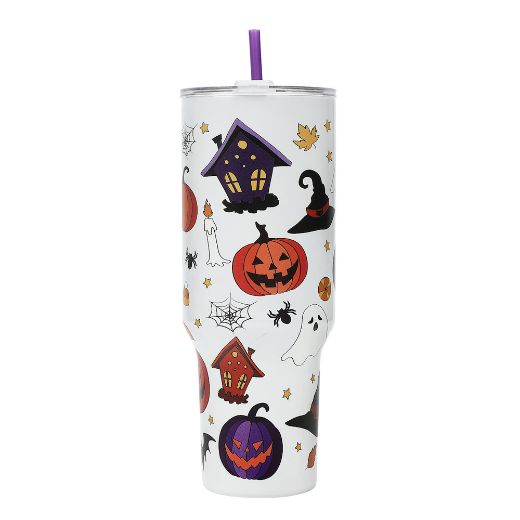 Picture of Bioworld Halloween Icons 40 oz. Stainless Steel Tumbler