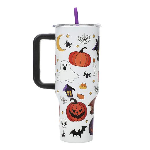 Picture of Bioworld Halloween Icons 40 oz. Stainless Steel Tumbler