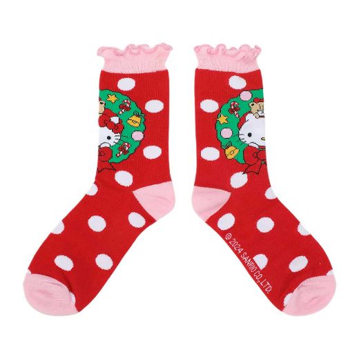 Picture of Hello Kitty Christmas Junior's 3 Pair Crew Box Set