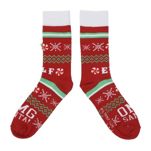 Picture of Elf Buddy Wreath 3D Crew Socks