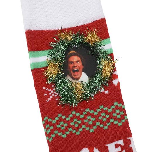 Picture of Elf Buddy Wreath 3D Crew Socks