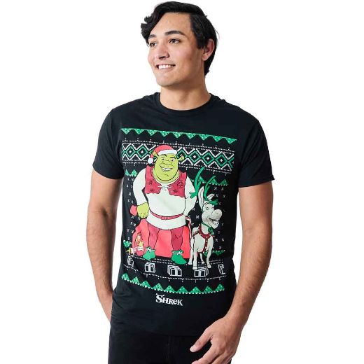 Picture of Dreamworks Shrek & Donkey Holiday Unisex Tee