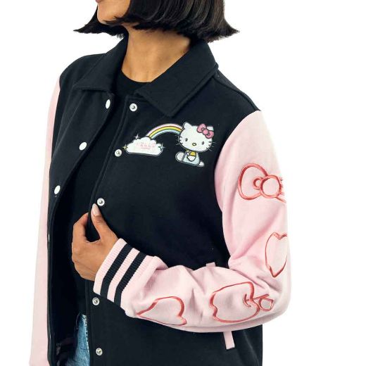 Picture of Hello Kitty Embroidered Juniors Varsity Jacket