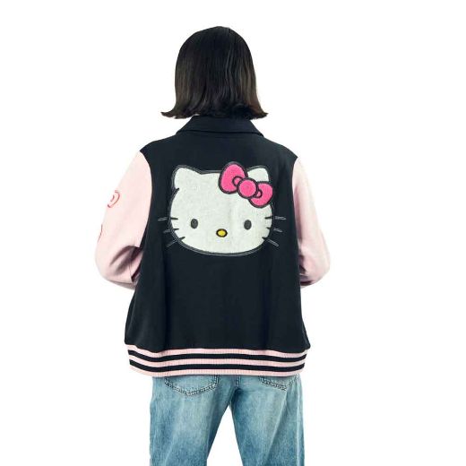 Picture of Hello Kitty Embroidered Juniors Varsity Jacket