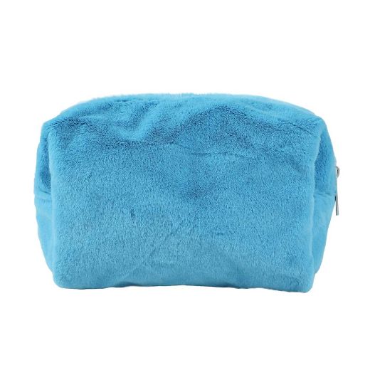 Picture of Sesame Street Cookie Monster Faux Fur Cosmetic Bag