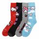 Picture of Hello Kitty & Friends Mixed Character 4 Pair Crew Socks