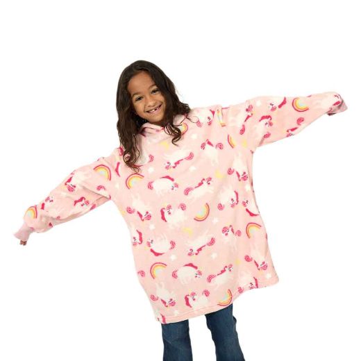 Picture of Bioworld Unicorn AOP Youth Hoodie Blanket