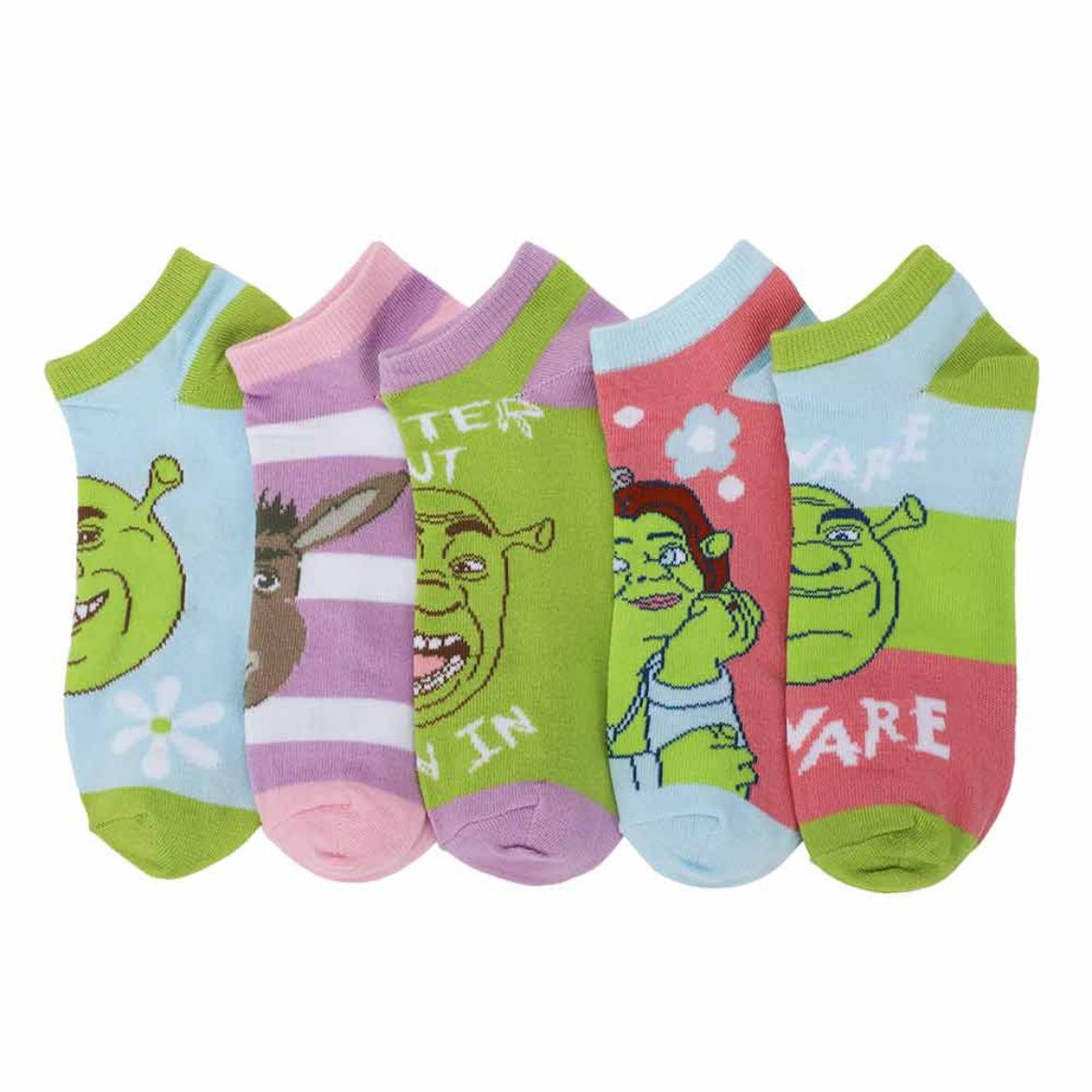 Picture of Dreamworks Shrek Mixed Character 5 Pair Ankle Socks