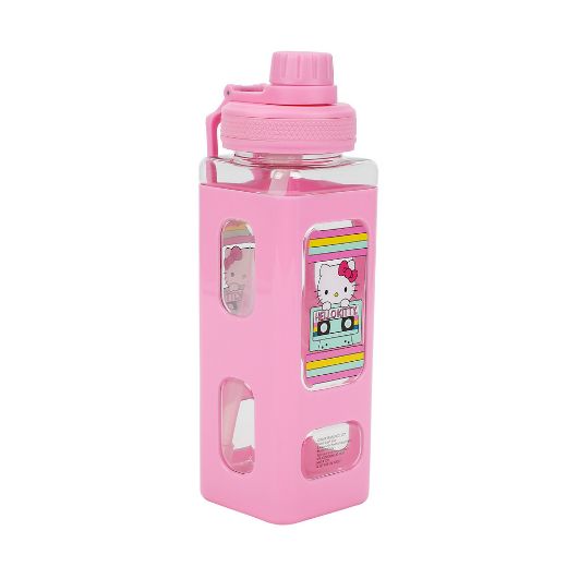 Picture of Hello KItty Cassette Tape 24 oz. Square Plastic Water Bottle