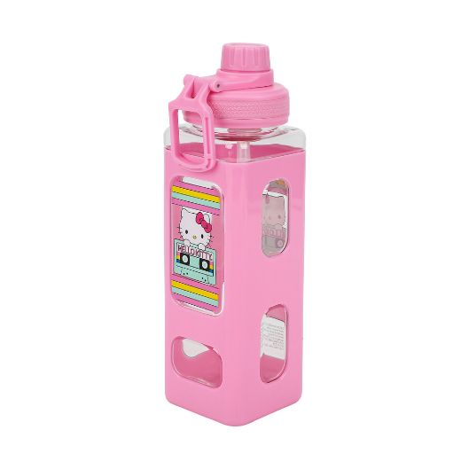 Picture of Hello KItty Cassette Tape 24 oz. Square Plastic Water Bottle