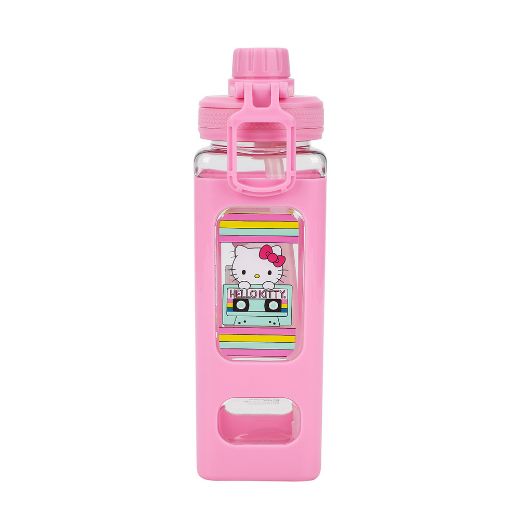 Picture of Hello KItty Cassette Tape 24 oz. Square Plastic Water Bottle