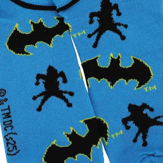Picture of DC Comics Batman & Joker 5 Pair Ankle Socks