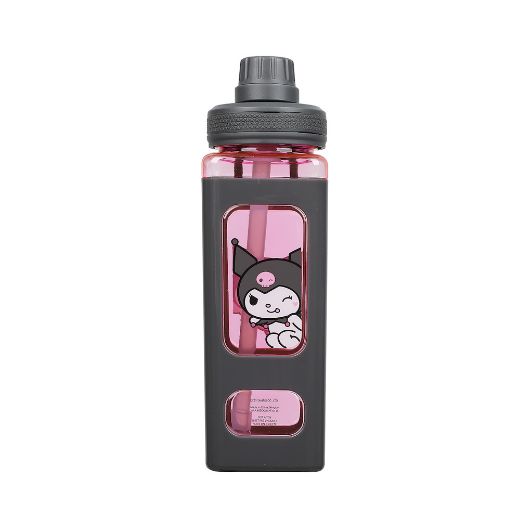 Picture of Kuromi 24 oz. Square Plastic Water Bottle