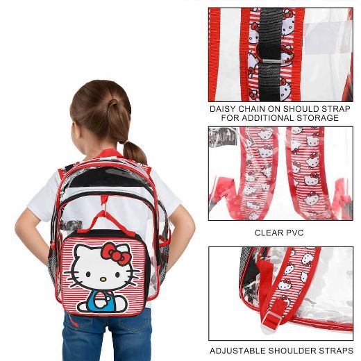 Picture of Hello Kitty Youth 5 pc Transparent Backpack Set