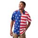 Picture of Bioworld American Flag AOP Woven Button UP