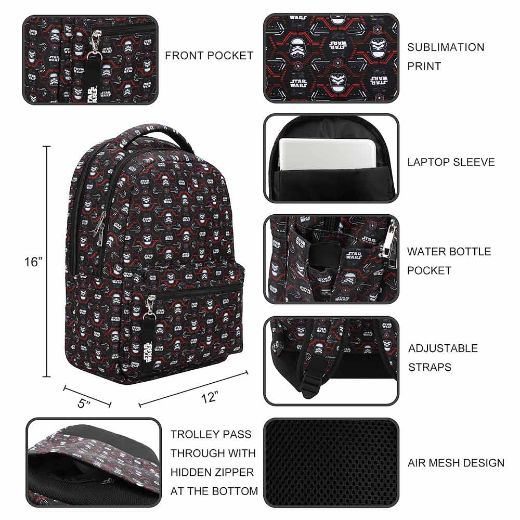 Picture of Starwars AOP 3 pc Youth Travel Set 